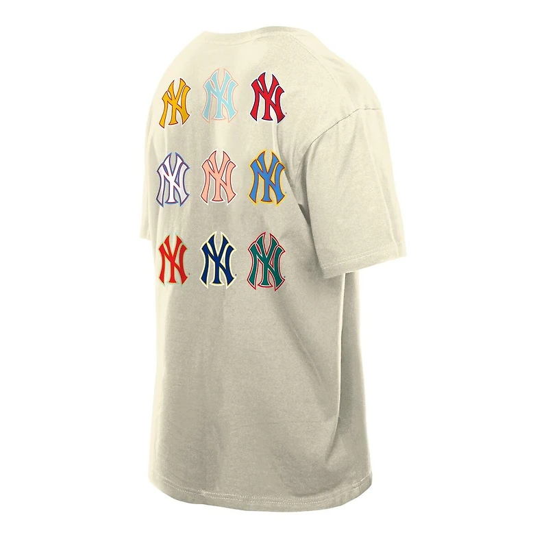New Era Men's Cream York Yankees Ransom Note Oversized T-Shirt