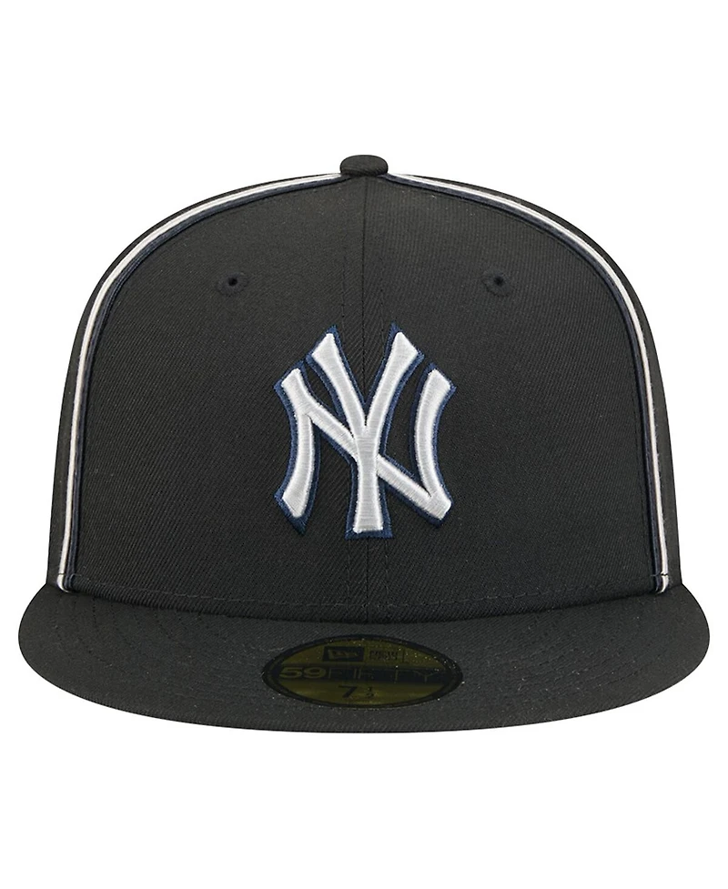 New Era Men's Black York Yankees Soutache 59FIFTY Fitted Hat