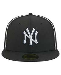 New Era Men's Black York Yankees Soutache 59FIFTY Fitted Hat