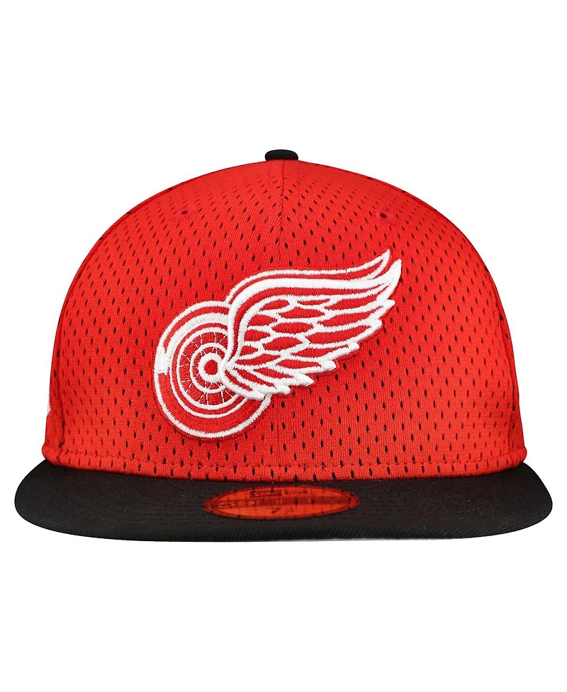 New Era Men's Red/Black Detroit Red Wings Mesh Crown Two-Tone 59FIFTY Fitted Hat