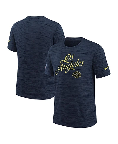 Nike Big Boys and Girls Midnight Blue Los Angeles Rams 2025 Rivalries Collection Sideline Velocity Dri-fit T-Shirt