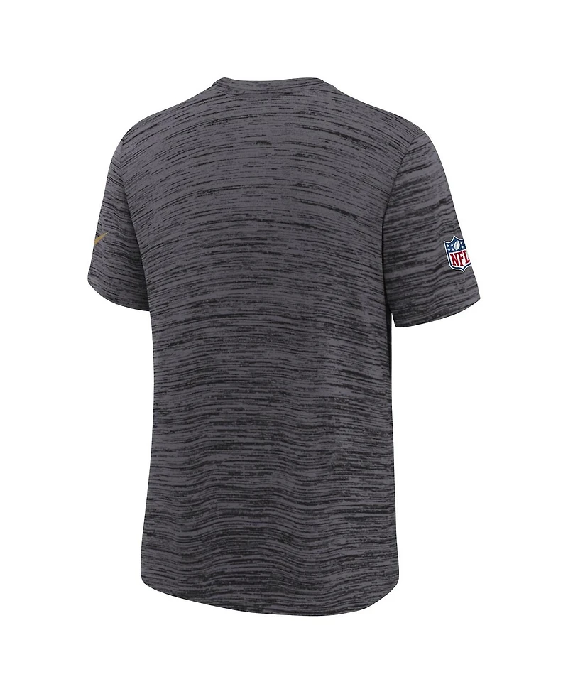 Nike Big Boys and Girls Heather Black San Francisco 49ers 2025 Rivalries Collection Sideline Velocity Dri-fit T-Shirt