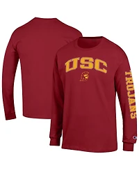 Champion Men's Cardinal Usc Trojans Arch Over Logo 2-Hit Long Sleeve T-Shirt