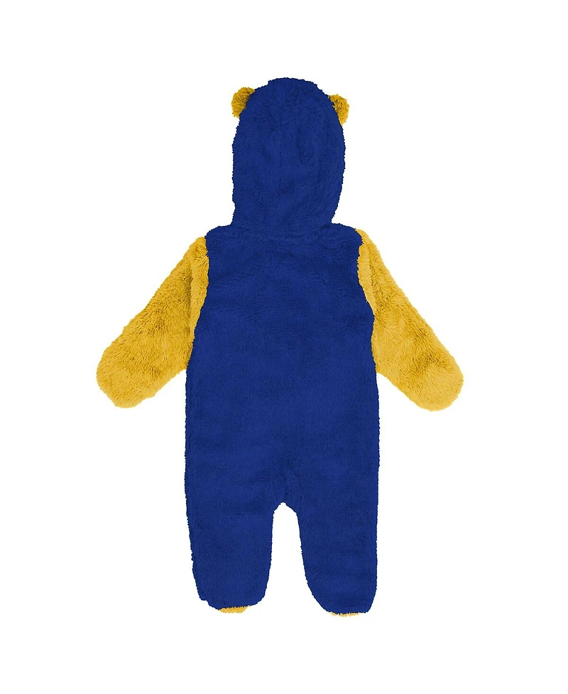 Outerstuff Baby Boys and Girls Newborn Royal Golden State Warriors Stay Napping Fleece Bunting Full-Zip Sleeper