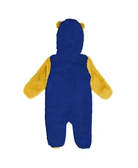 Outerstuff Baby Boys and Girls Newborn Royal Golden State Warriors Stay Napping Fleece Bunting Full-Zip Sleeper