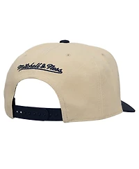 Mitchell & Ness Men's Cream/Navy New England Revolution Upside Down Pro Pinch Snapback Hat