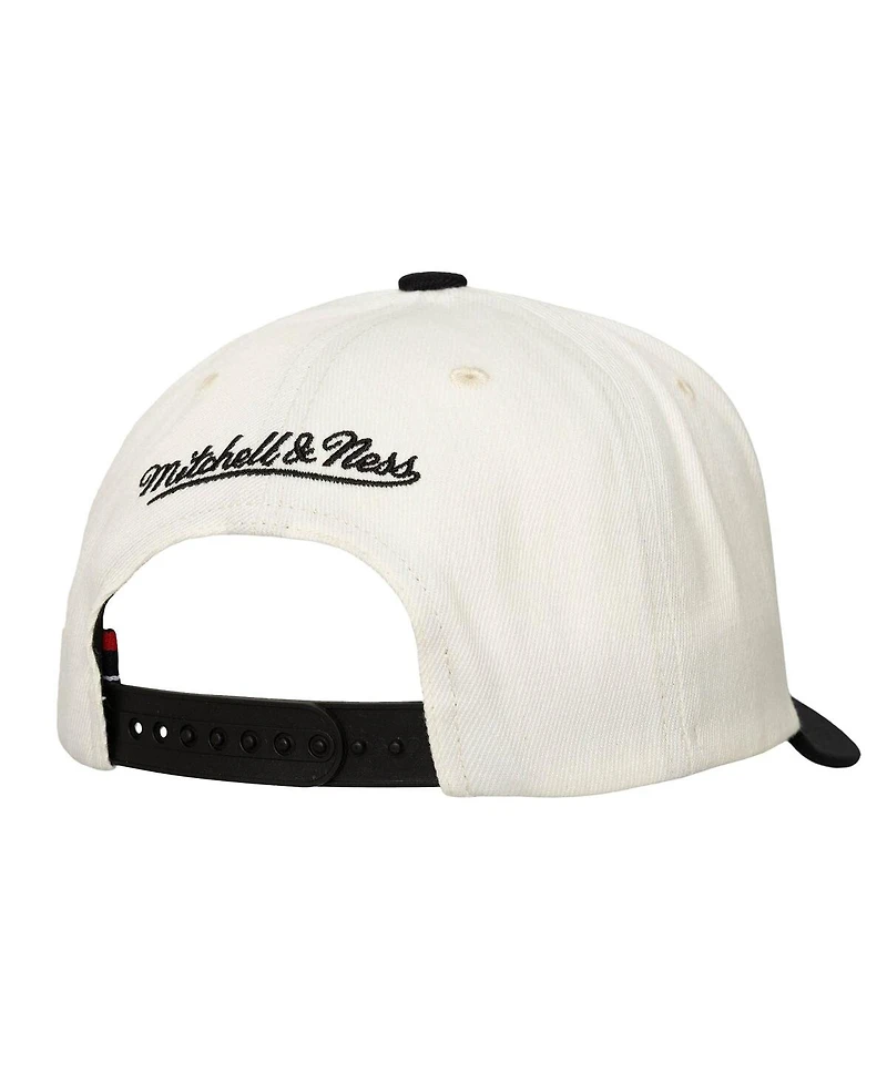 Mitchell & Ness Men's Cream Baltimore Orioles Coop Stretch-Snapback Hat