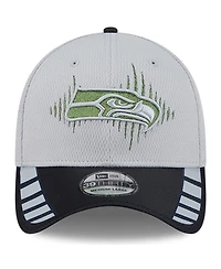 New Era Men's Wolf Gray Seattle Seahawks 2025 Rivalries Collection Fan Pack 39THIRTY Flex Hat