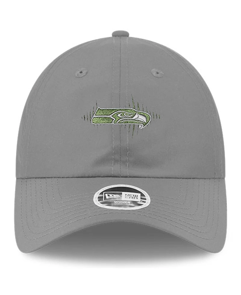 New Era Women's Wolf Gray Seattle Seahawks 2025 Rivalries Collection Pony Tail Adjustable Hat