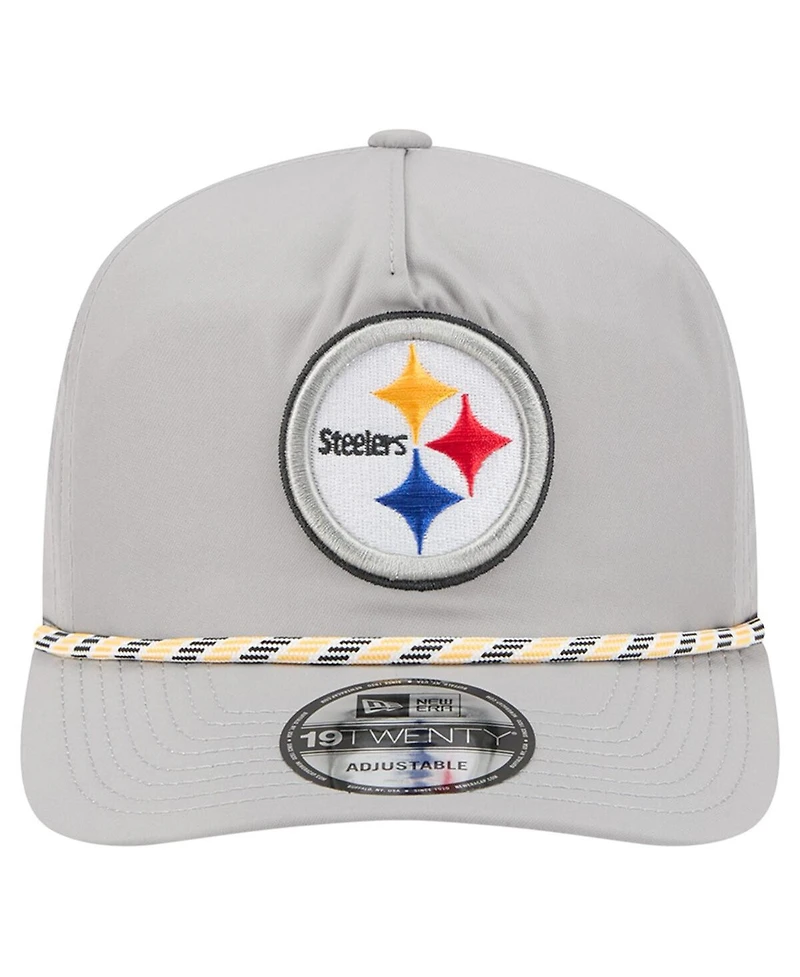 New Era Men's Gray Pittsburgh Steelers Rope 19TWENTY Hat