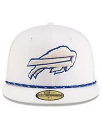 New Era Men's White Buffalo Bills 2025 Rivalries Collection Sideline Rope 59FIFTY Fitted Hat