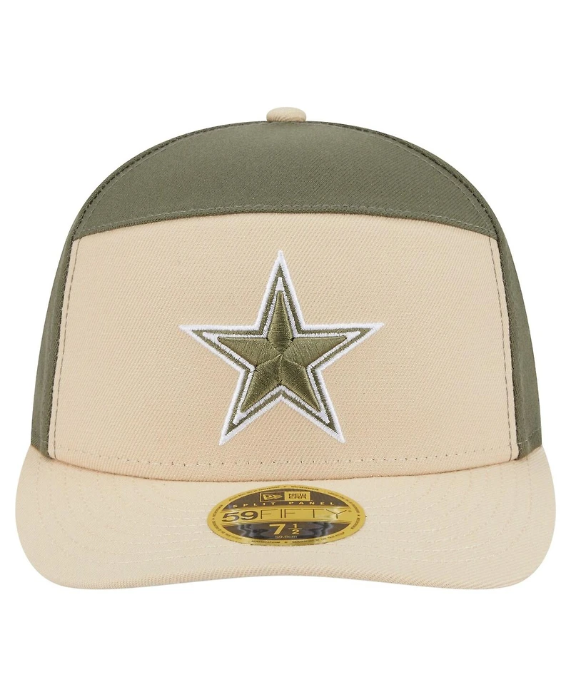 New Era Men's Light Beige/Olive Dallas Cowboys 2-Tone Color Pack Split Panel 59FIFTY Fitted Hat