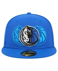 New Era Men's Blue Dallas Mavericks Tri-Hit 59Fifty Fitted Hat