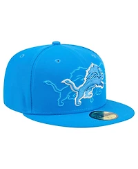 New Era Men's Blue Detroit Lions Tri-Hit 59FIFTY Fitted Hat