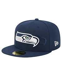New Era Men's College Navy Seattle Seahawks Tri-Hit 59FIFTY Fitted Hat