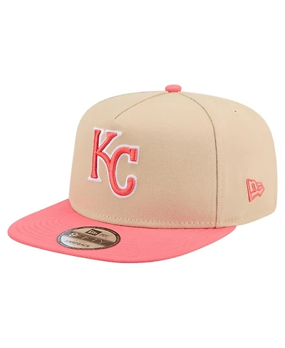 New Era Men's Light Beige/Coral Kansas City Royals Color Pack A-Frame 9FIFTY Snapback Hat