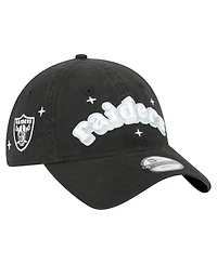 New Era Big Girls Black Las Vegas Raiders Cheer 9TWENTY Adjustable Hat