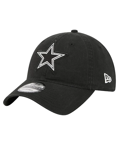 New Era Men's Black Dallas Cowboys Stamp 9TWENTY Adjustable Hat