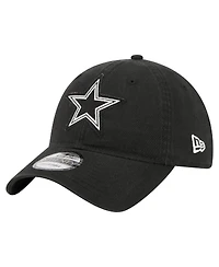 New Era Men's Black Dallas Cowboys Stamp 9TWENTY Adjustable Hat