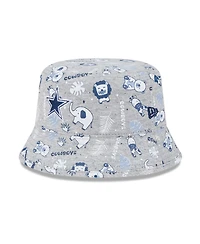New Era Baby Boys and Girls Gray Dallas Cowboys Animal Bucket Hat