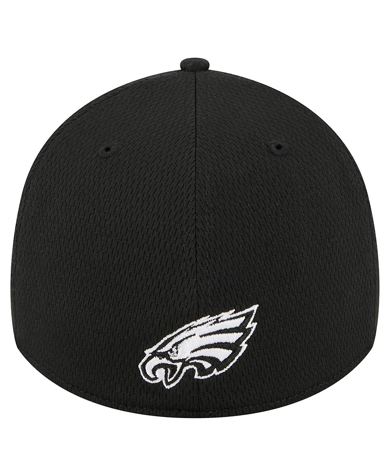 New Era Men's Black Philadelphia Eagles Scoreboard 39THIRTY Flex Hat