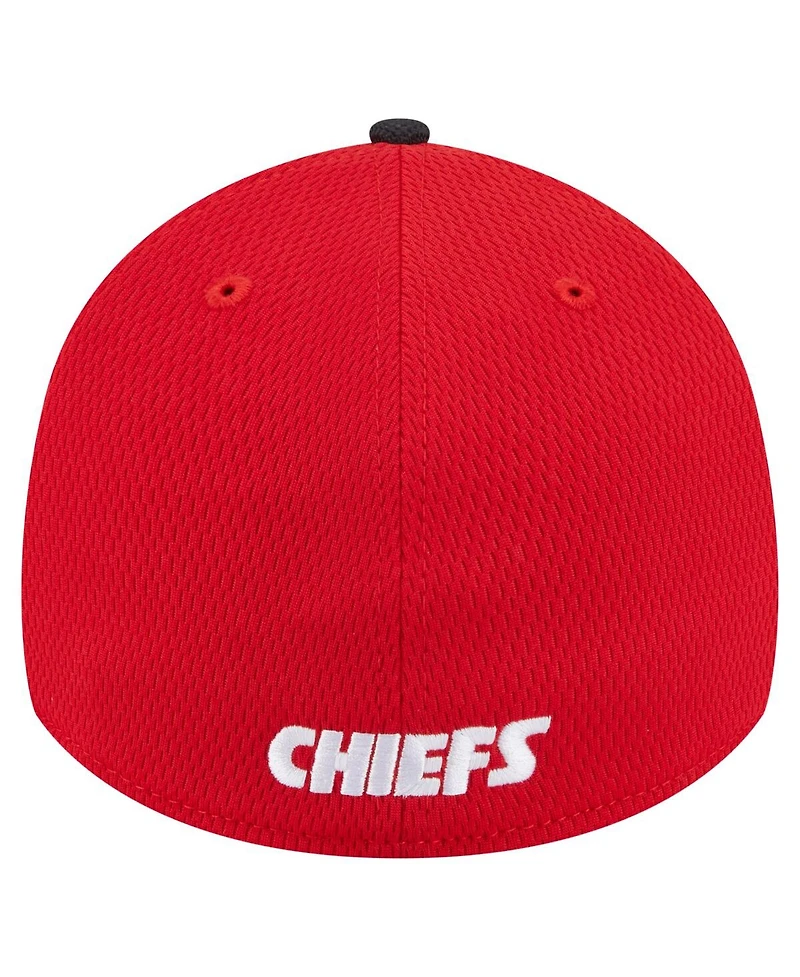 New Era Men's Red Kansas City Chiefs Visor Hit 39THIRTY Flex Hat