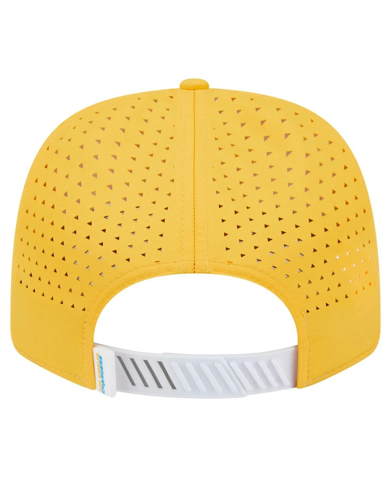 New Era Men's White/Yellow Los Angeles Chargers Established Patch 9SEVENTY Adjustable Hat