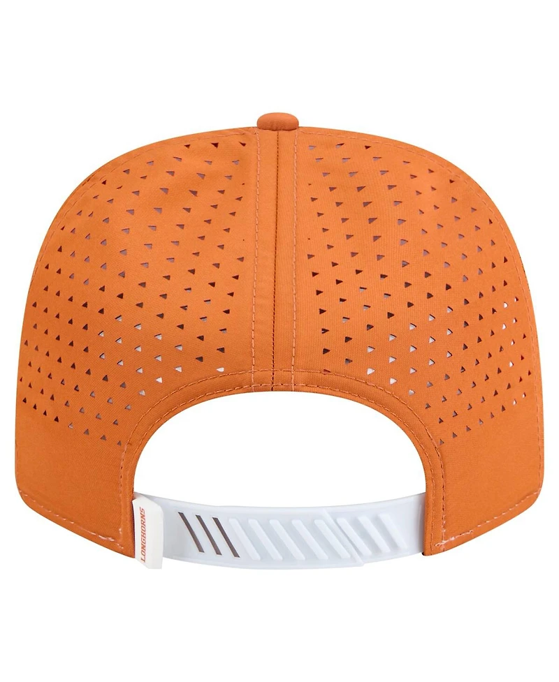 New Era Men's White/Texas Orange Texas Longhorns Perforated Patched 9SEVENTY Adjustable Hat