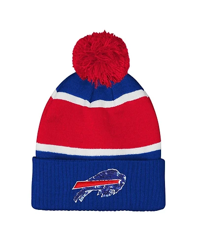 Outerstuff Girls Royal Buffalo Bills Let's Play Cuffed with Pom Knit Hat