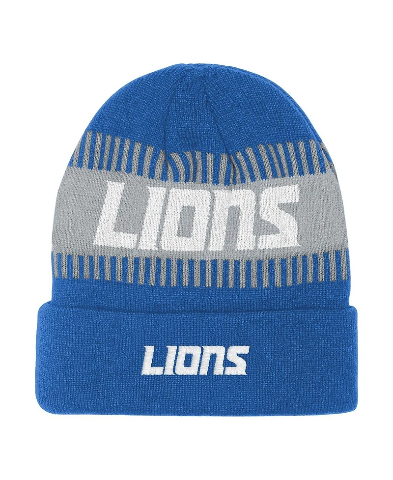 Outerstuff Big Boys and Girls Blue Detroit Lions Bright Lights Cuffed Knit Hat