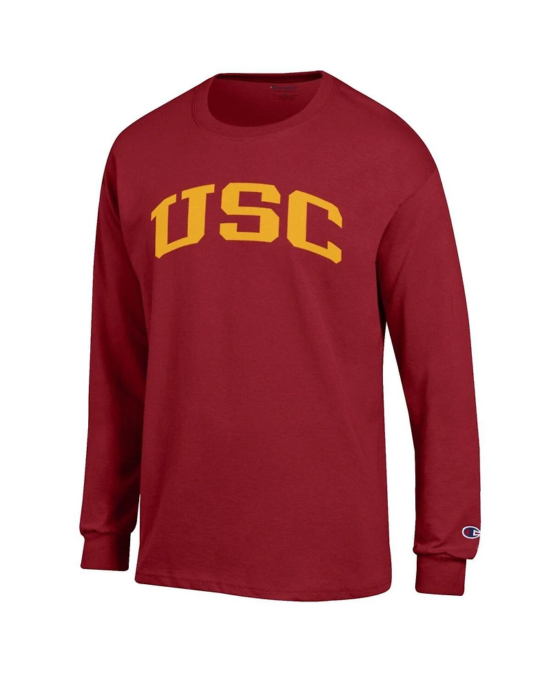 Champion Men's Cardinal Usc Trojans Basic Arch Long Sleeve T-Shirt