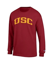 Champion Men's Cardinal Usc Trojans Basic Arch Long Sleeve T-Shirt