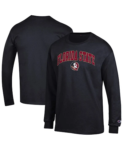 Champion Men's Black Florida State Seminoles Arch Over Logo Long Sleeve T-Shirt