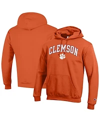 Champion Men's Orange Clemson Tigers Arched Logo Fleece Pullover Hoodie