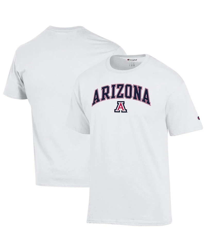 Champion Men's White Arizona Wildcats Arch Over Logo T-Shirt