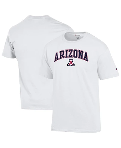 Champion Men's White Arizona Wildcats Arch Over Logo T-Shirt