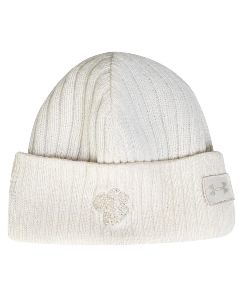 Under Armour Men's Stone Notre Dame Fighting Irish Sideline Halftime Shallow Cuffed Knit Hat
