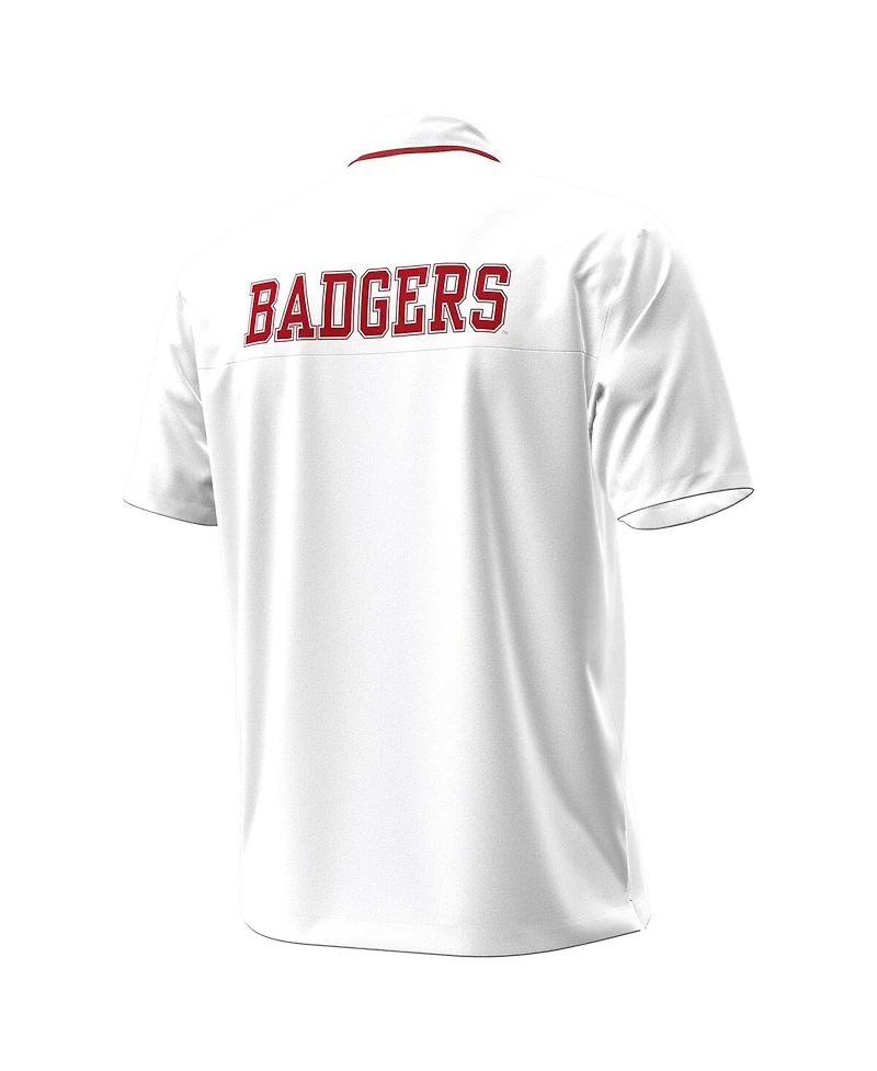 Under Armour Men's White Wisconsin Badgers 1980 Throwback Game Polo Shirt