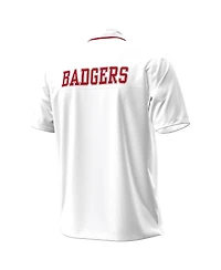 Under Armour Men's White Wisconsin Badgers 1980 Throwback Game Polo Shirt