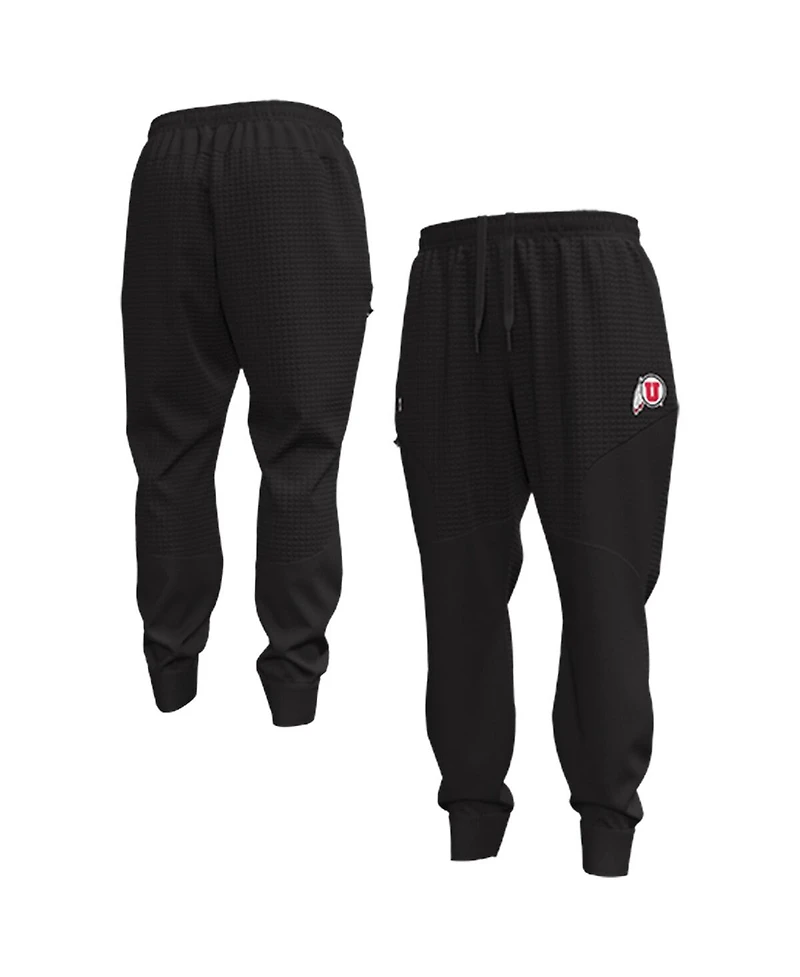 Under Armour Men's Black Utah Utes Unstoppable Fleece Jogger Pants