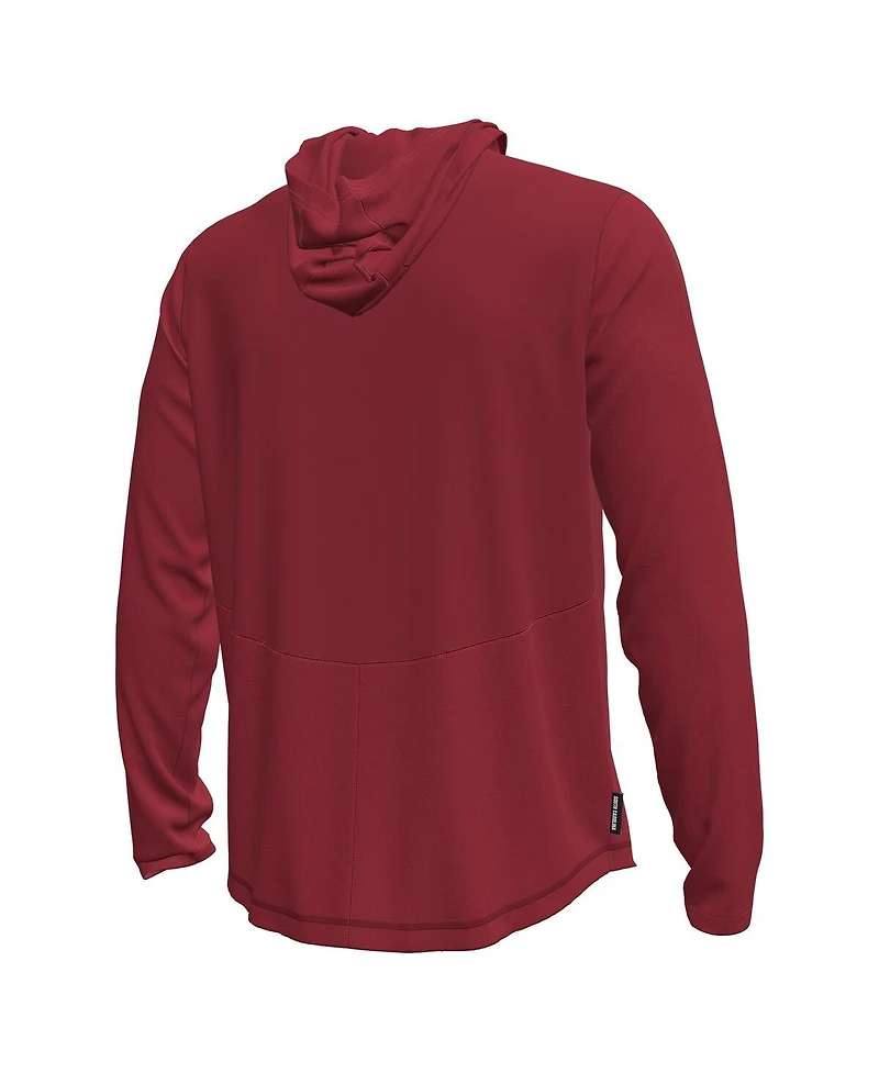 Under Armour Men's Garnet South Carolina Gamecocks Sideline Knockout Long-Sleeve Hooded T-Shirt