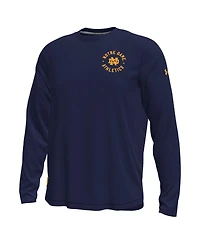 Under Armour Men's Navy Notre Dame Fighting Irish Sideline Knockout Long-Sleeve T-Shirt