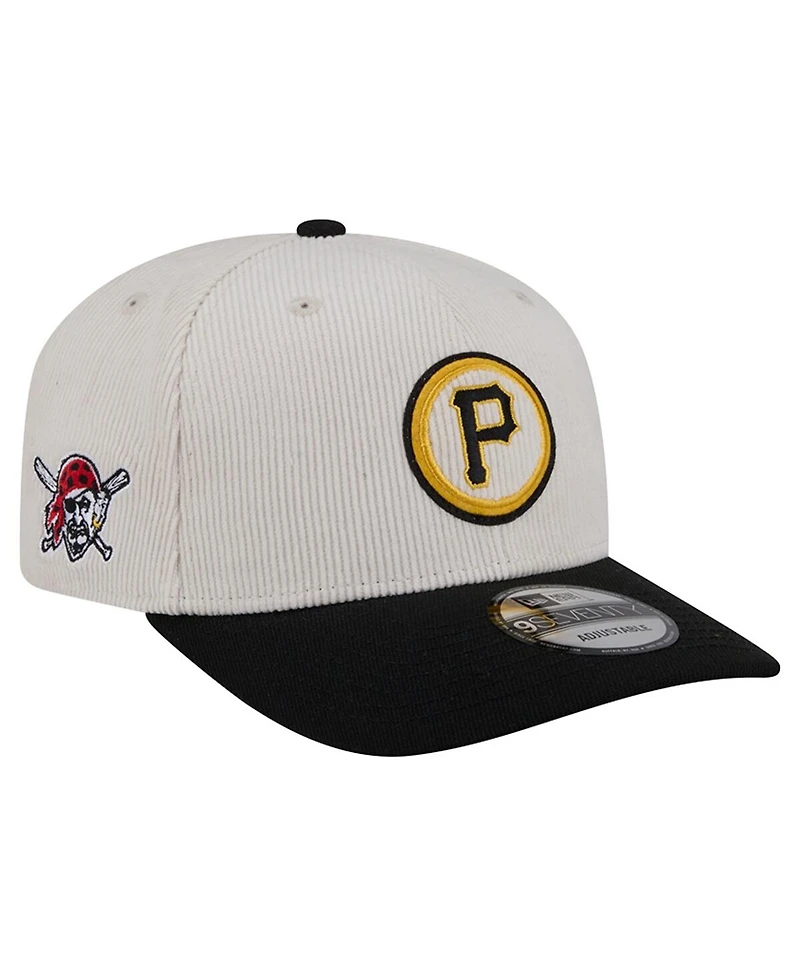 New Era Men's Cream/Black Pittsburgh Pirates Loyal 9SEVENTY Adjustable Hat
