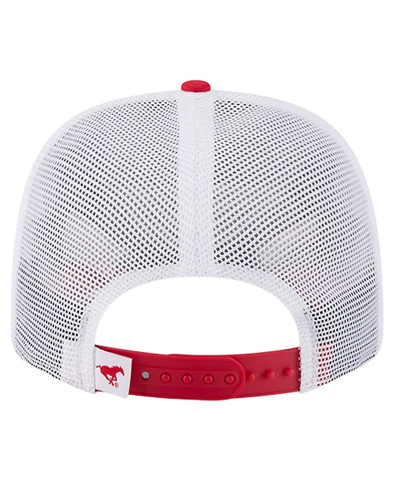 New Era Men's Red Smu Mustangs Team 9SEVENTY Coolera Trucker Adjustable Hat