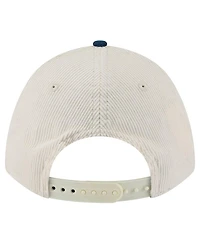 New Era Men's Cream/Navy New England Patriots Two-Tone Sided Corduroy 9FORTY A-Frame Adjustable Hat