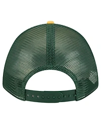 New Era Men's Gold Green Bay Packers Linear A-Frame 9FORTY Adjustable Hat