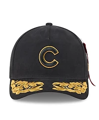 New Era Men's Black Chicago Cubs A-Frame 9FORTY Adjustable Hat