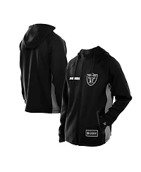 New Era Men's Black Las Vegas Raiders Combine Authentic Raglan Scuba Full-Zip Hoodie