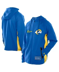 New Era Men's Royal Los Angeles Rams Combine Authentic Raglan Scuba Full-Zip Hoodie