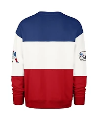 '47 Brand Men's Royal/Red New England Patriots Throwback Breeze Maximalist Sweatshirt